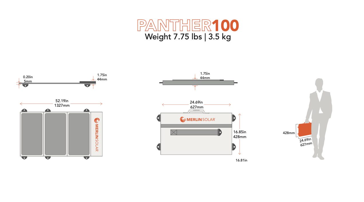 Merlin Solar Panther Series 100W